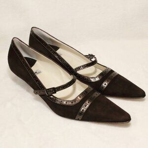 RON DONOVAN Women's Brown Suede Pump Shoes  Women's Size EU 39 / US 8.5 M
